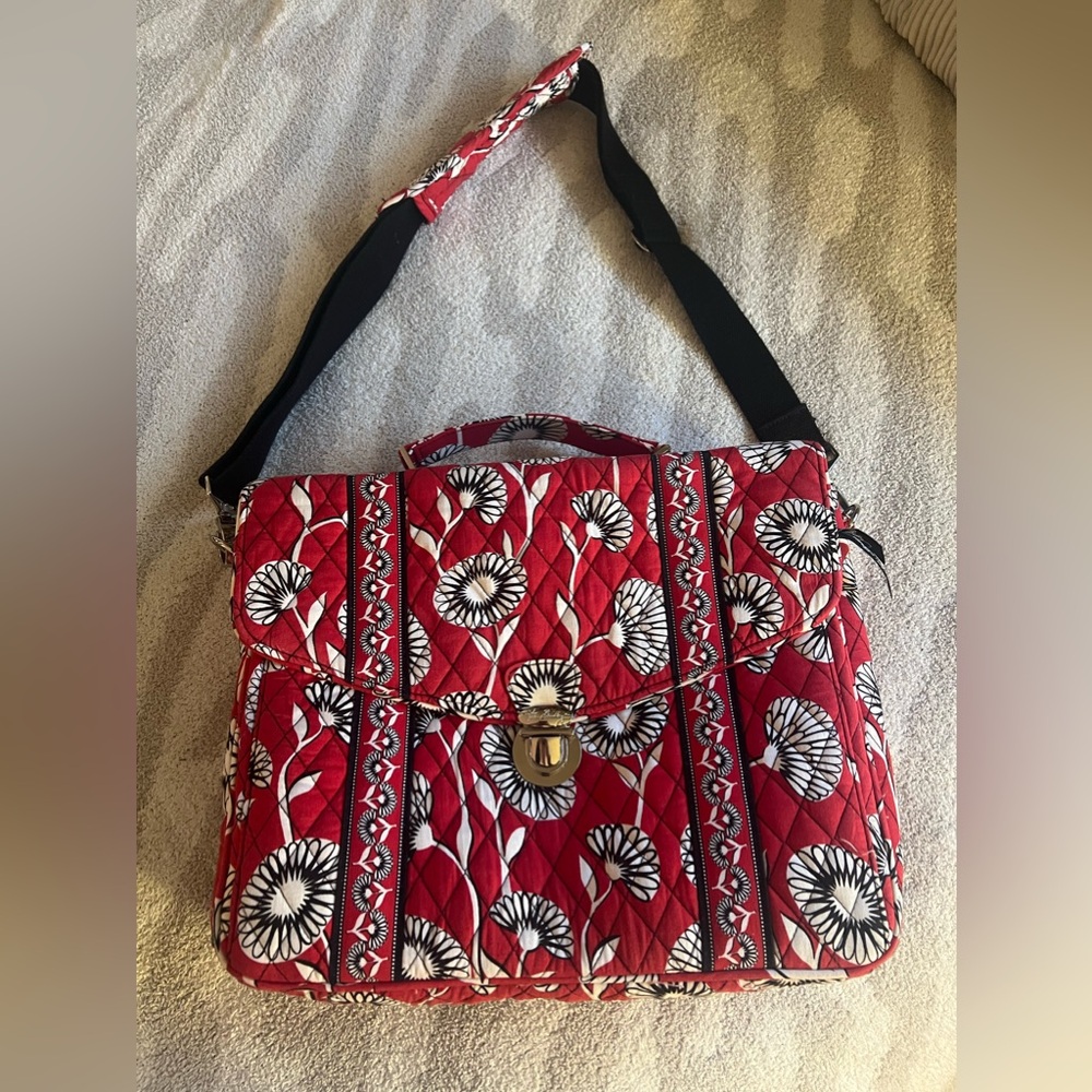 Vera Bradley Deco Daisy Messenger/Laptop Bag